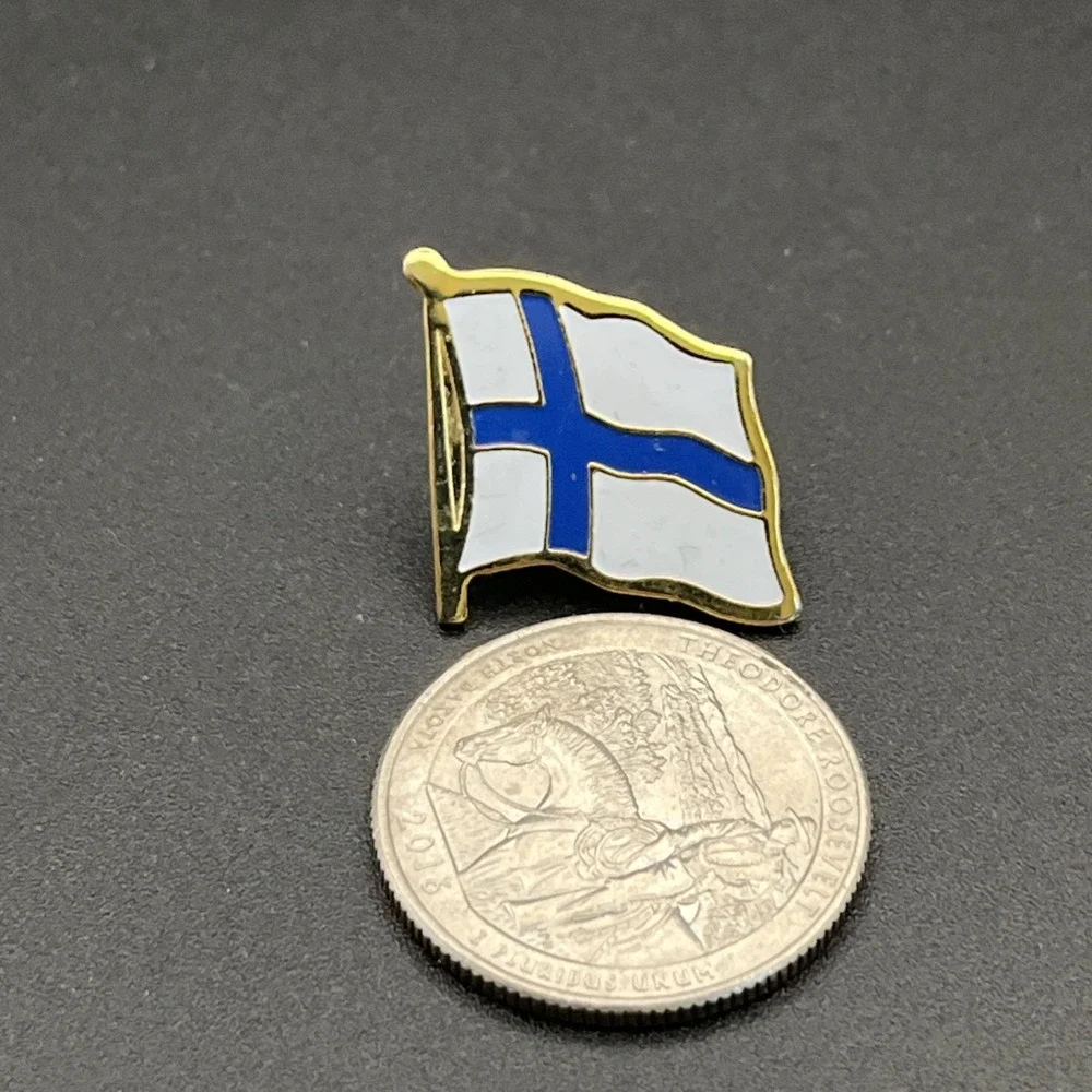 Country Of Finland Flag Finnish Lapel Hat‎ Pin